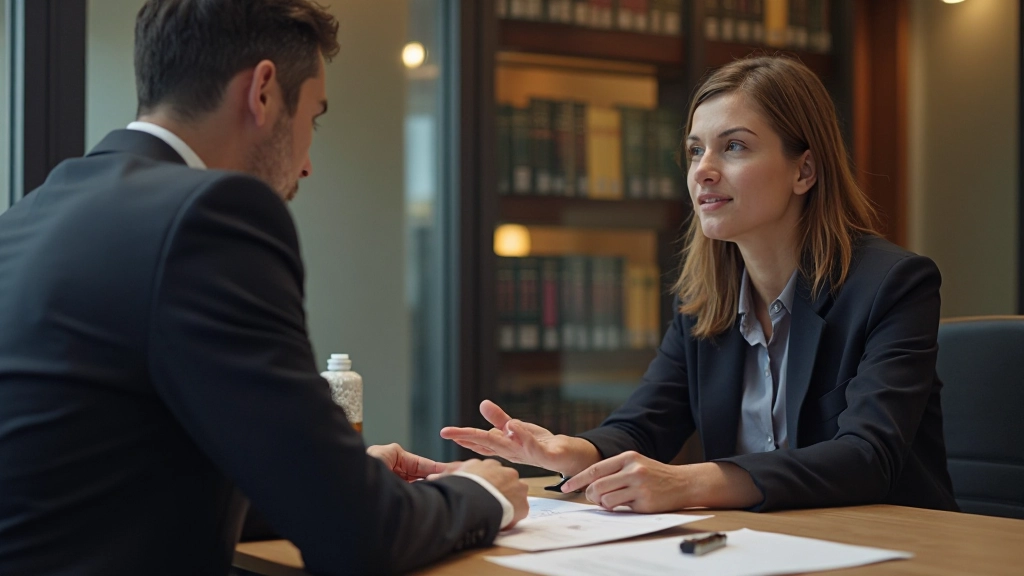 Профессиональное фото: консультант и клиент обсуждают кредитные условия в офисе