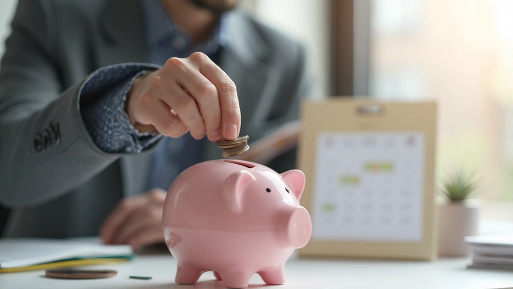 Копилка и монеты, символизирующие накопления