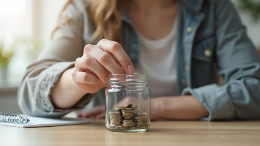Человек откладывает деньги в копилку для достижения финансовых целей
