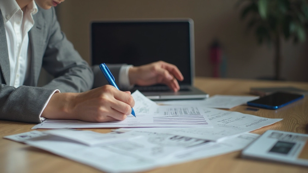 Квитанции и счета, подготовленные к анализу расходов