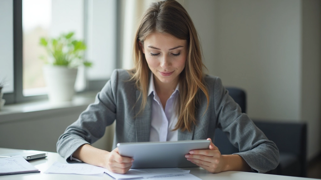 Человек анализирует расходы и составляет график расходов в приложении на планшете